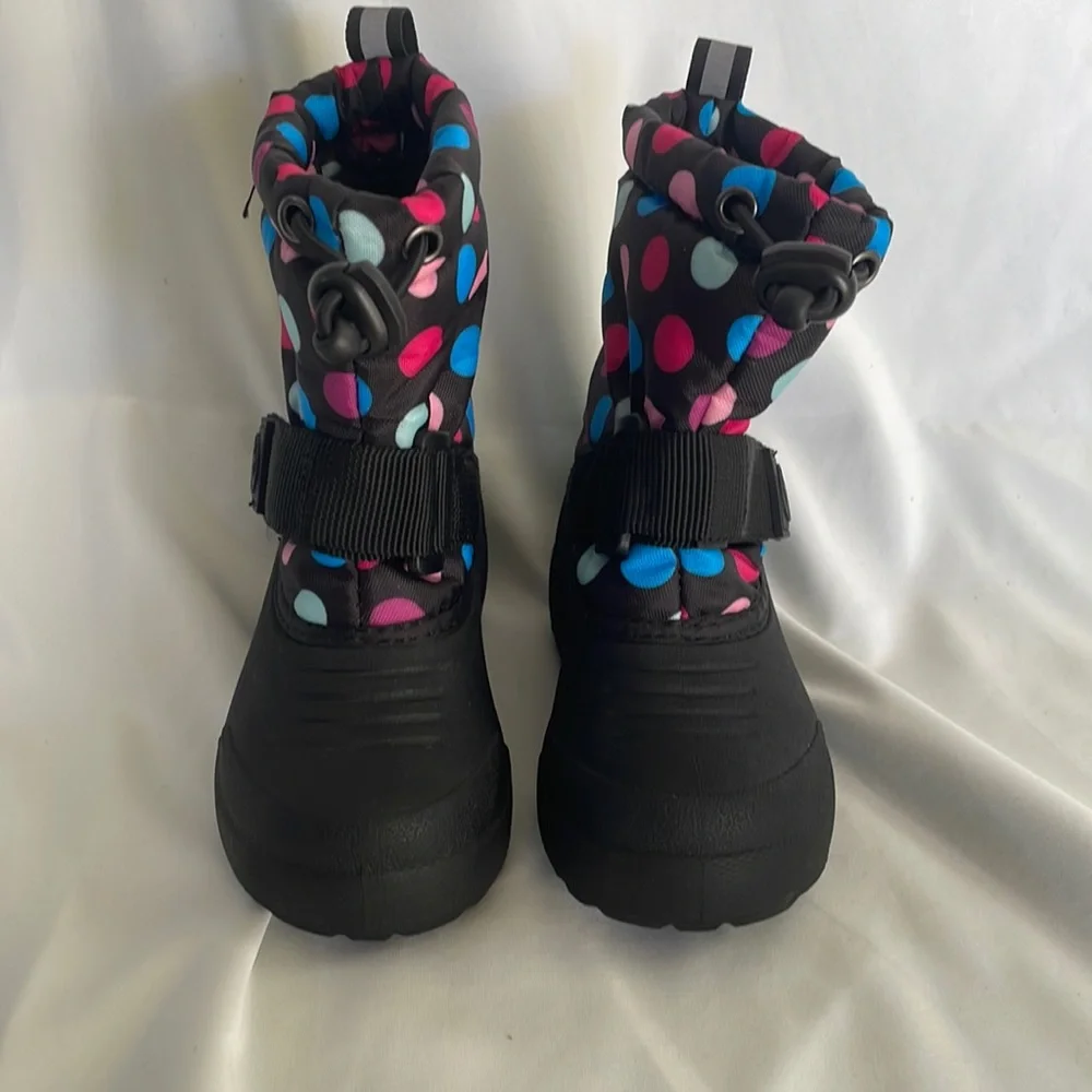North side Pink Purple‎ Blue Polka Dot Adjustable Thinsulate Snow Winter Boots